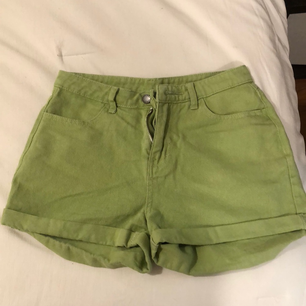 Green denim SHEIN mom shorts